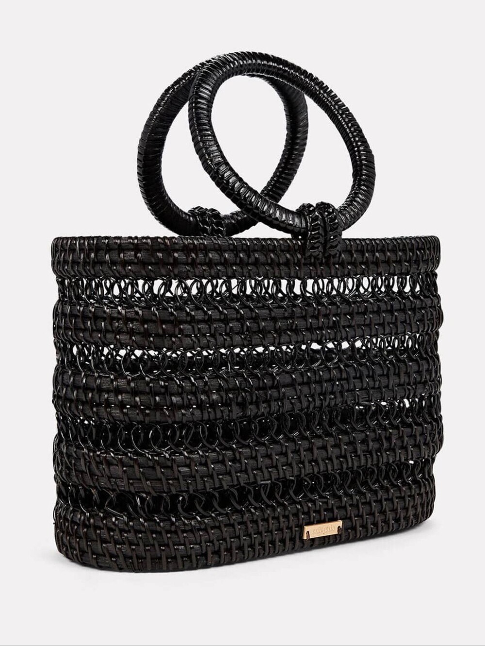 Cult Gaia Women Coco Mini O-Ring Handle Tote Bag | Black
